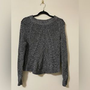 Lucky Brand Marled Open Knit Metallic Sweater